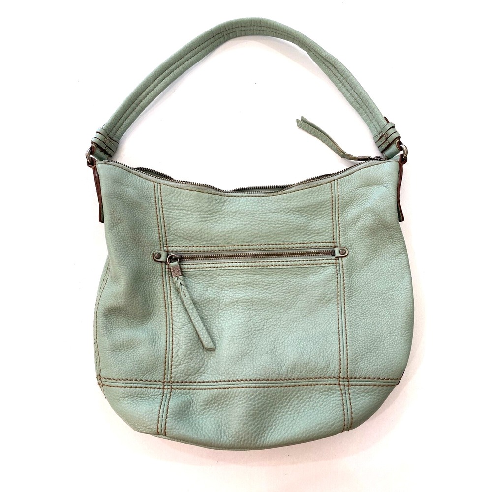 The Sak Sequoia Pebbled Leather Hobo Purse Mint Green